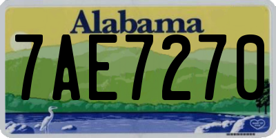 AL license plate 7AE7270