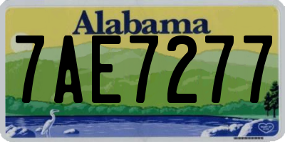 AL license plate 7AE7277