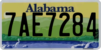 AL license plate 7AE7284