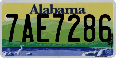 AL license plate 7AE7286