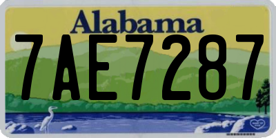 AL license plate 7AE7287