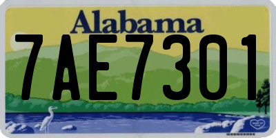 AL license plate 7AE7301