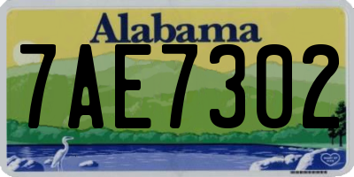 AL license plate 7AE7302