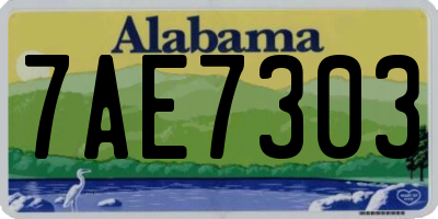 AL license plate 7AE7303