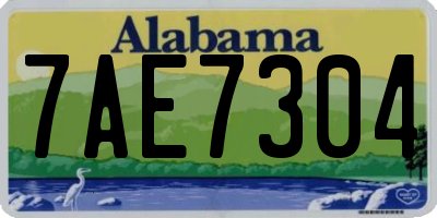 AL license plate 7AE7304