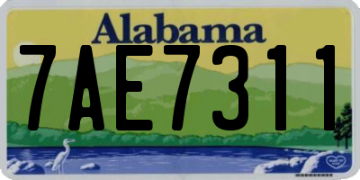 AL license plate 7AE7311