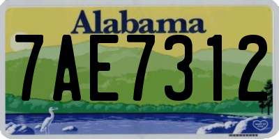 AL license plate 7AE7312