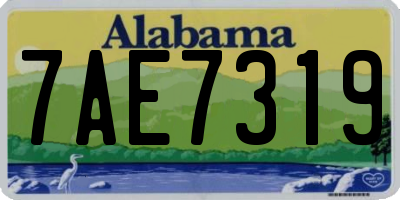 AL license plate 7AE7319