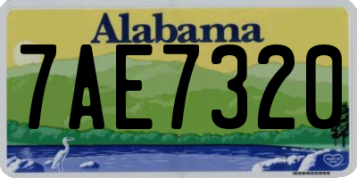 AL license plate 7AE7320