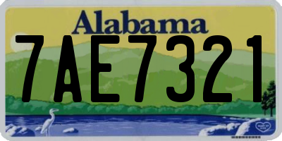 AL license plate 7AE7321