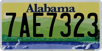 AL license plate 7AE7323