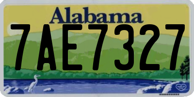 AL license plate 7AE7327