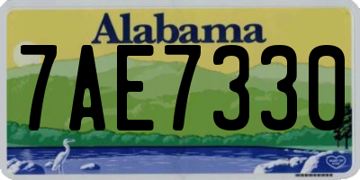 AL license plate 7AE7330