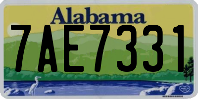 AL license plate 7AE7331