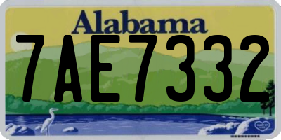AL license plate 7AE7332