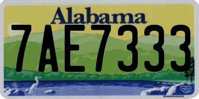 AL license plate 7AE7333