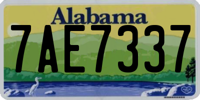 AL license plate 7AE7337