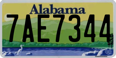 AL license plate 7AE7344