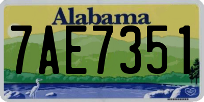 AL license plate 7AE7351