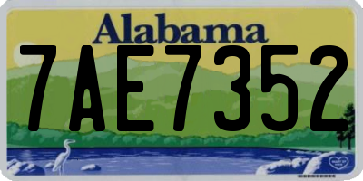 AL license plate 7AE7352
