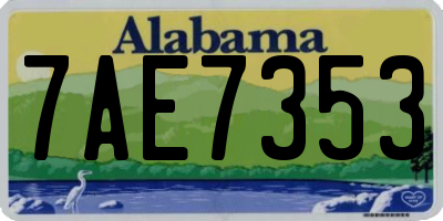 AL license plate 7AE7353
