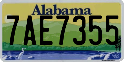 AL license plate 7AE7355