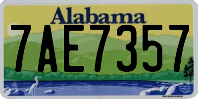 AL license plate 7AE7357