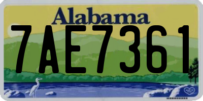 AL license plate 7AE7361
