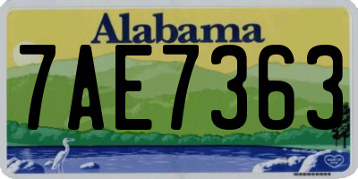 AL license plate 7AE7363