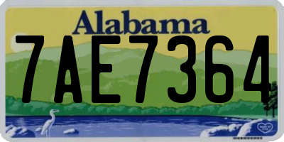 AL license plate 7AE7364