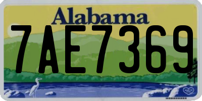 AL license plate 7AE7369