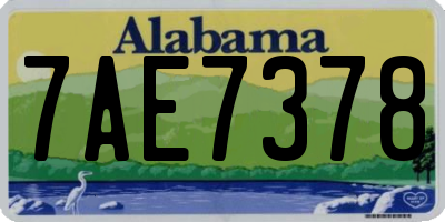 AL license plate 7AE7378