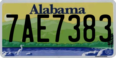 AL license plate 7AE7383