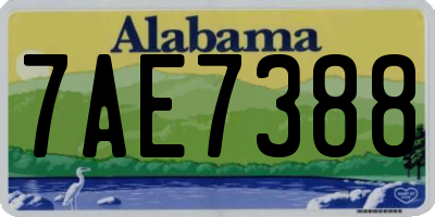 AL license plate 7AE7388