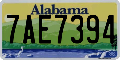 AL license plate 7AE7394