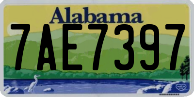 AL license plate 7AE7397
