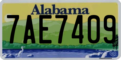 AL license plate 7AE7409