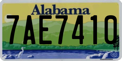 AL license plate 7AE7410