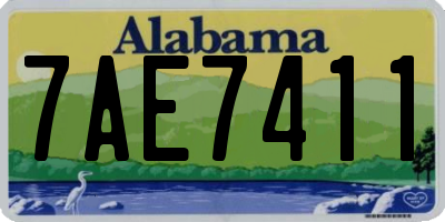 AL license plate 7AE7411