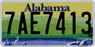 AL license plate 7AE7413