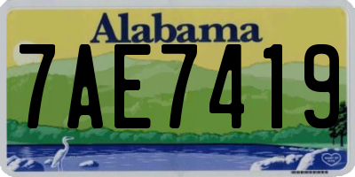 AL license plate 7AE7419