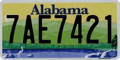AL license plate 7AE7421