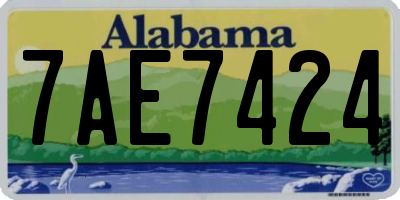 AL license plate 7AE7424