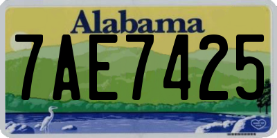 AL license plate 7AE7425