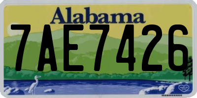 AL license plate 7AE7426