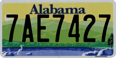 AL license plate 7AE7427