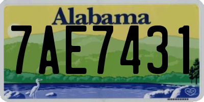 AL license plate 7AE7431