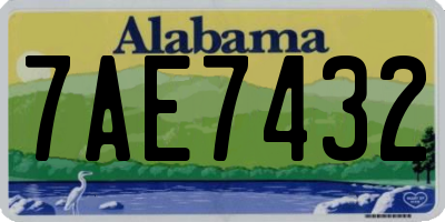 AL license plate 7AE7432