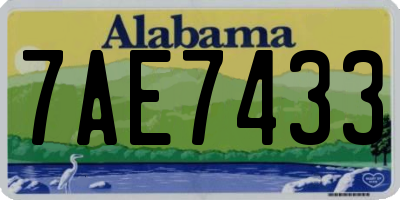 AL license plate 7AE7433