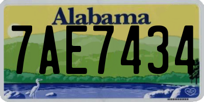 AL license plate 7AE7434